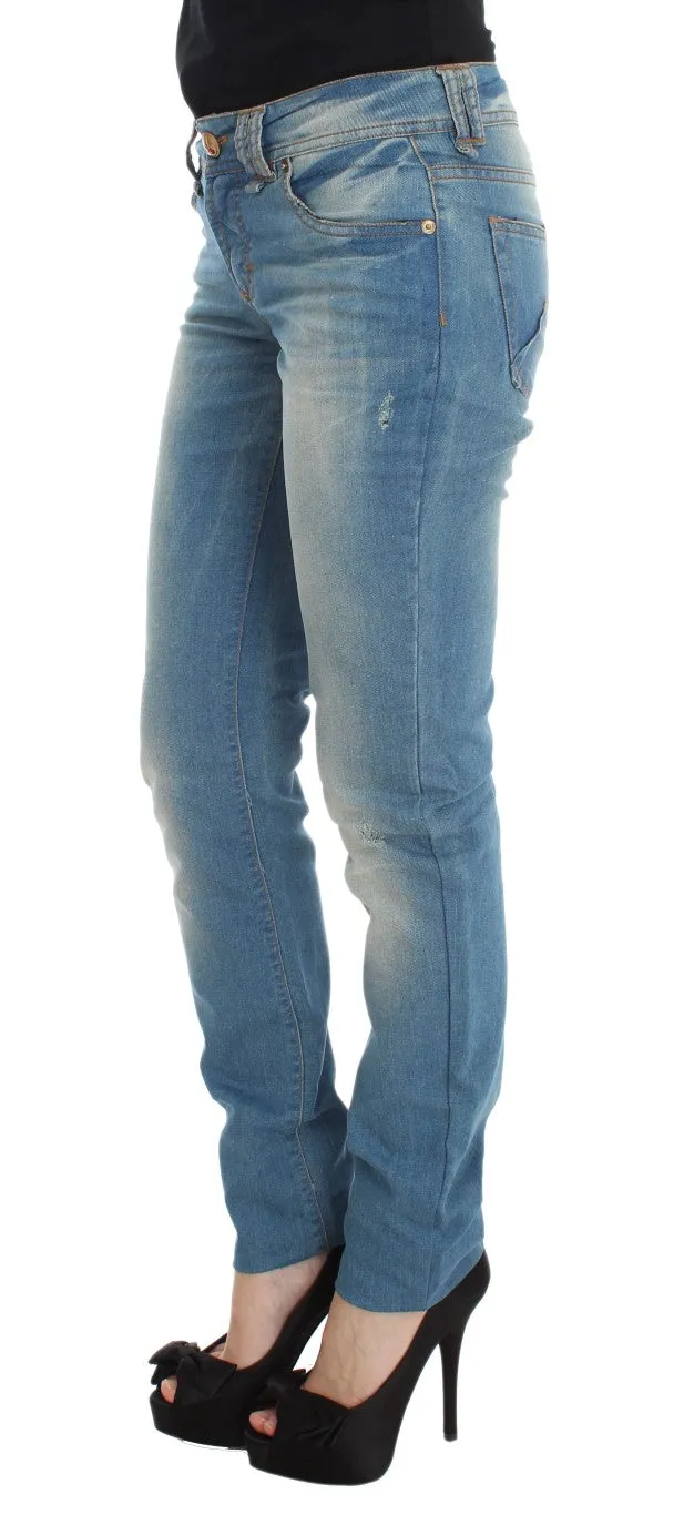 Sleek Blue Slim Fit Designer Jeans sold by Louxly product image thumbnail 2