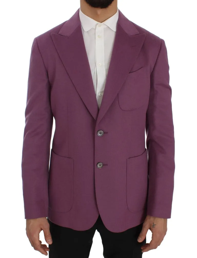 Elegant Purple Cashmere-Silk Blend Blazer sold by Louxly product image thumbnail 5