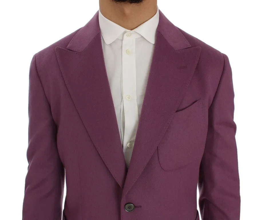 Elegant Purple Cashmere-Silk Blend Blazer sold by Louxly product image thumbnail 2