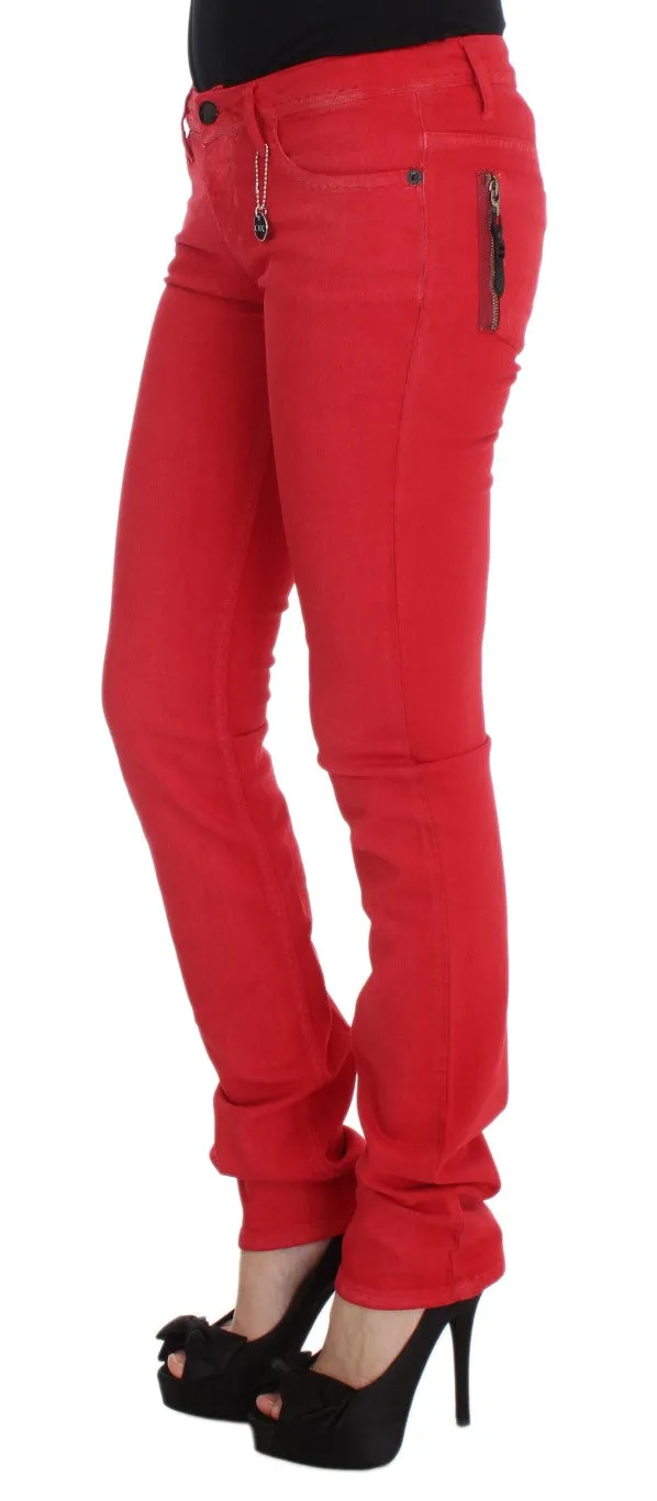 Chic Red Slim Fit Jeans sold by Louxly product image thumbnail 2