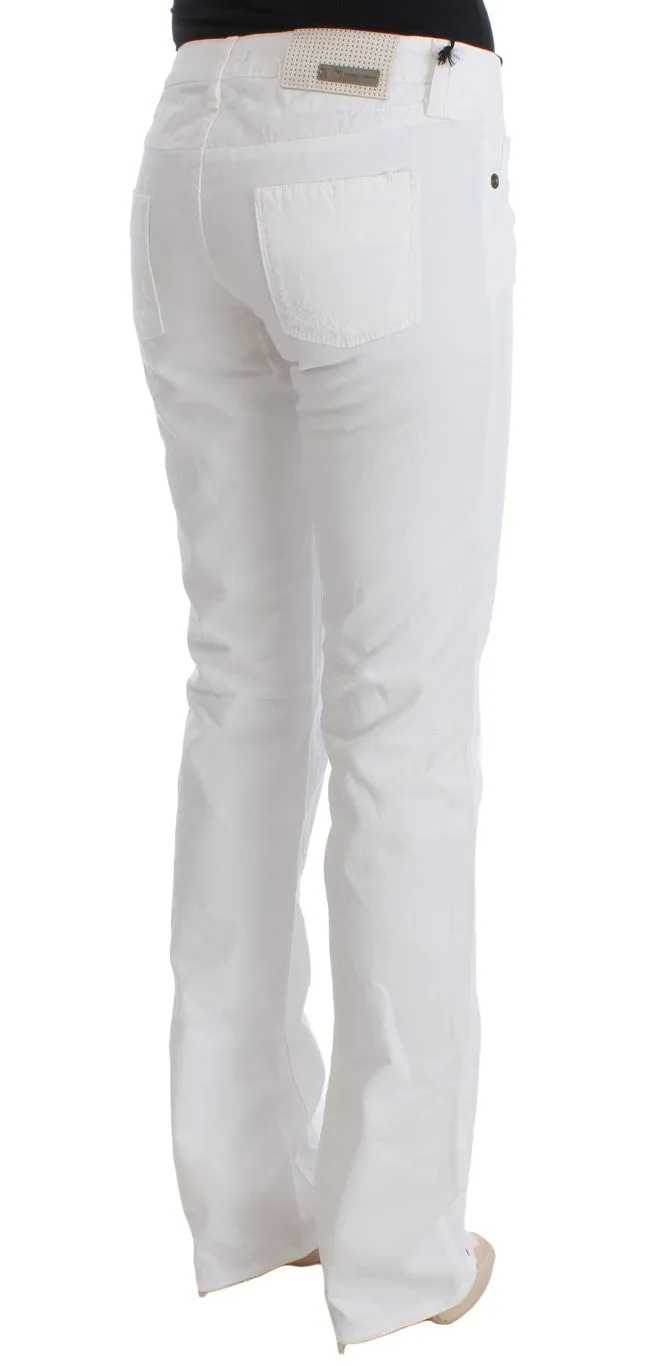Chic Slim Fit White Cotton Jeans sold by Louxly product image thumbnail 4