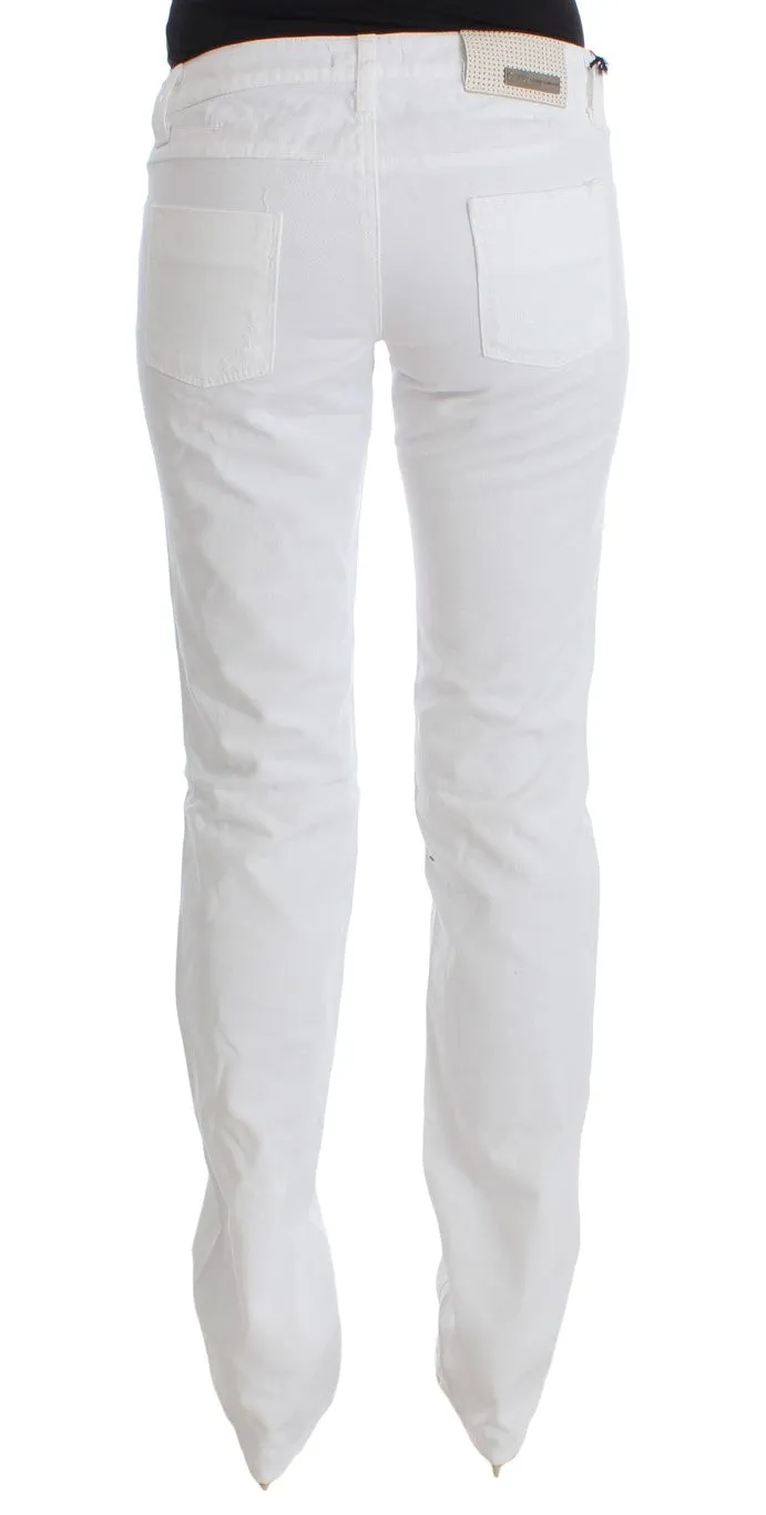 Chic Slim Fit White Cotton Jeans sold by Louxly product image thumbnail 3