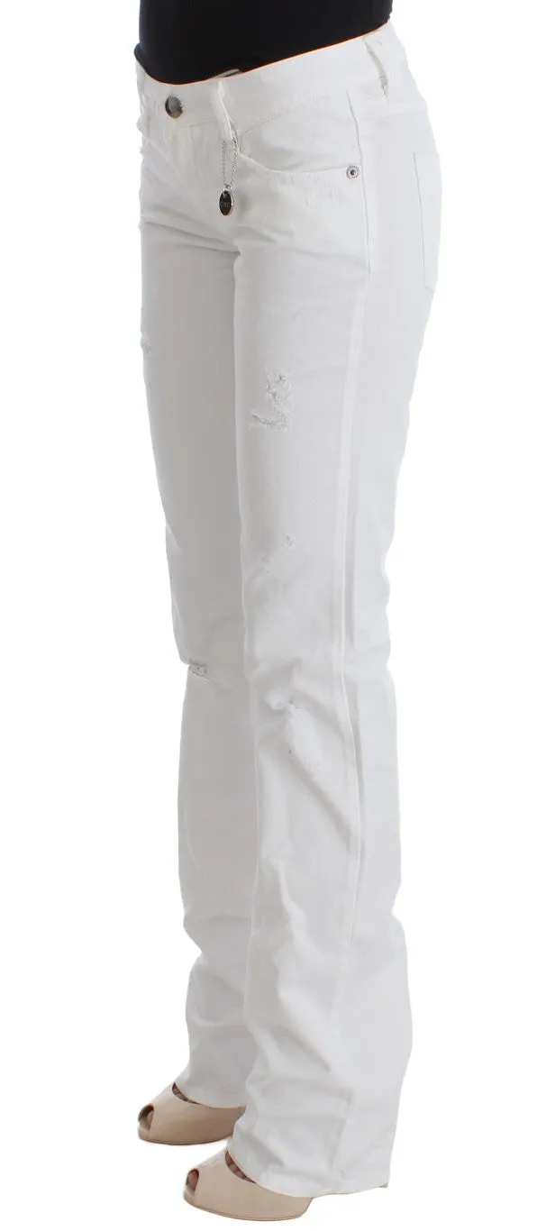 Chic Slim Fit White Cotton Jeans sold by Louxly product image thumbnail 2