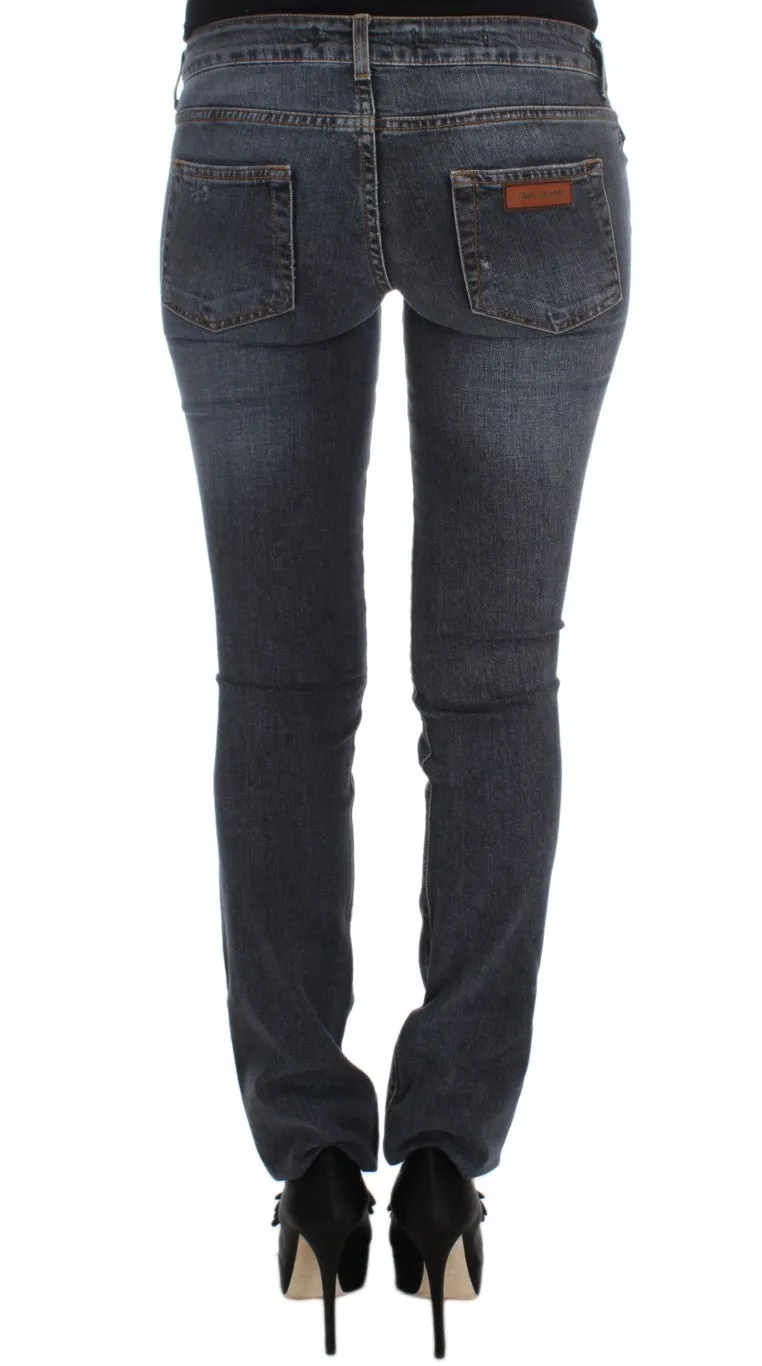Slim Fit Green Diamond Blue Wash Jeans sold by Louxly product image thumbnail 3