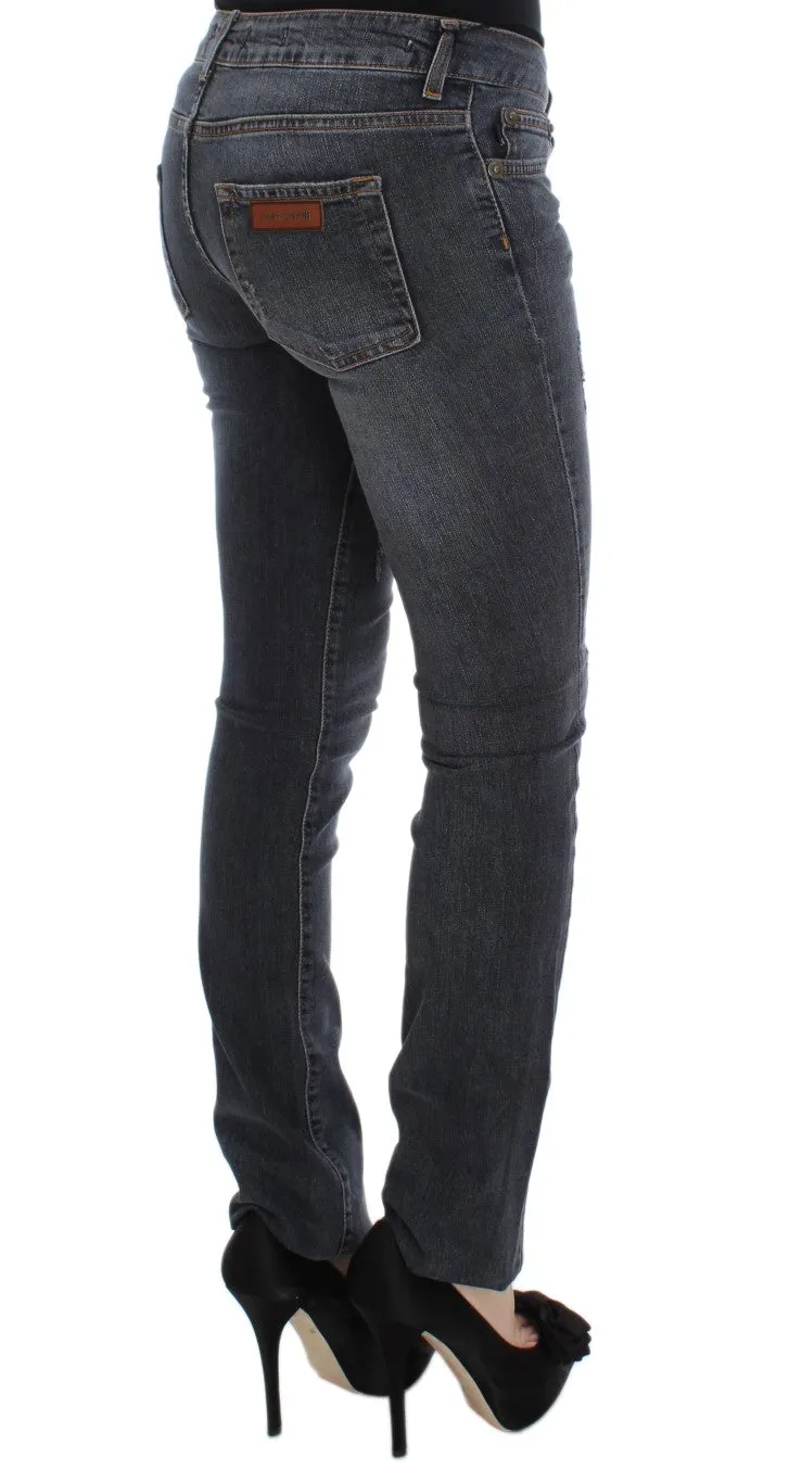 Slim Fit Green Diamond Blue Wash Jeans sold by Louxly product image thumbnail 4