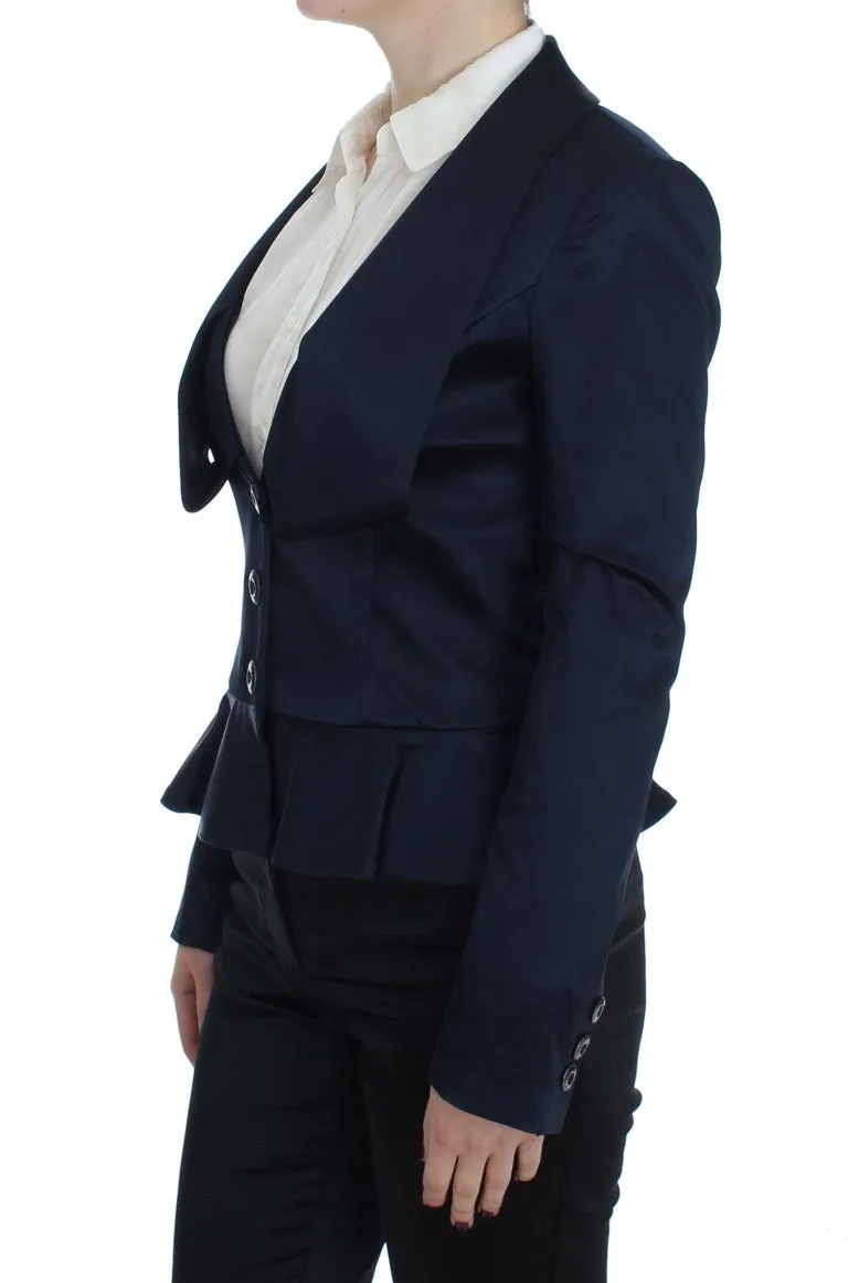 Elegant Blue Blazer Jacket with Designer Flair sold by Louxly product image thumbnail 2