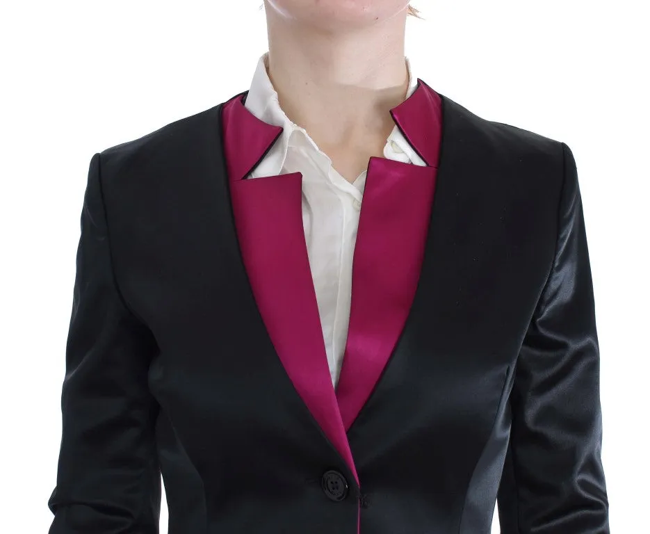 Chic Black and Pink Skirt Suit Ensemble sold by Louxly product image thumbnail 4