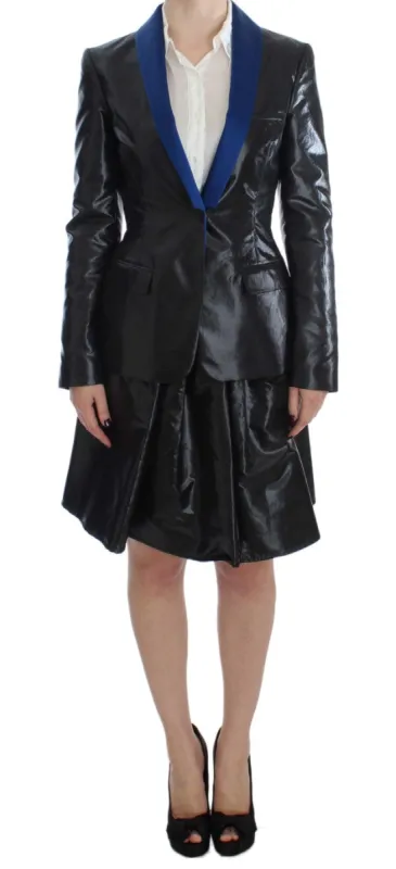 Elegant Two-Piece Black Skirt Suit sold by Louxly