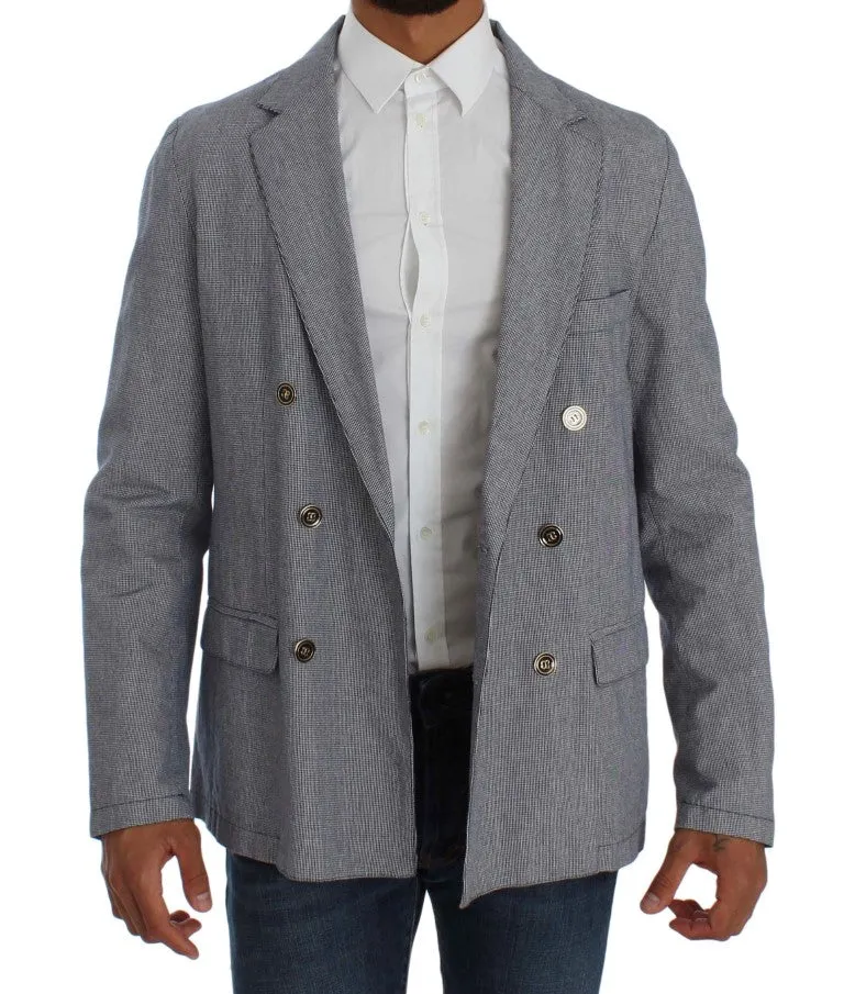 Elegant Double-Breasted Blue Blazer sold by Louxly product image thumbnail 5