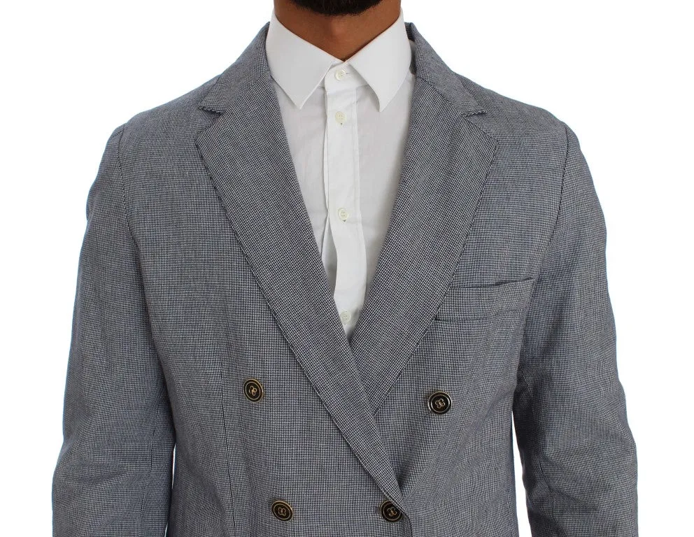 Elegant Double-Breasted Blue Blazer sold by Louxly product image thumbnail 4