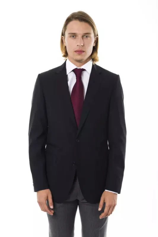 Black Wool Men Blazer sold by Louxly