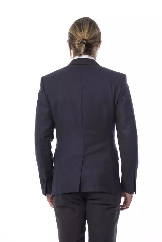 Blue Wool Men Blazer sold by Louxly product image thumbnail 3