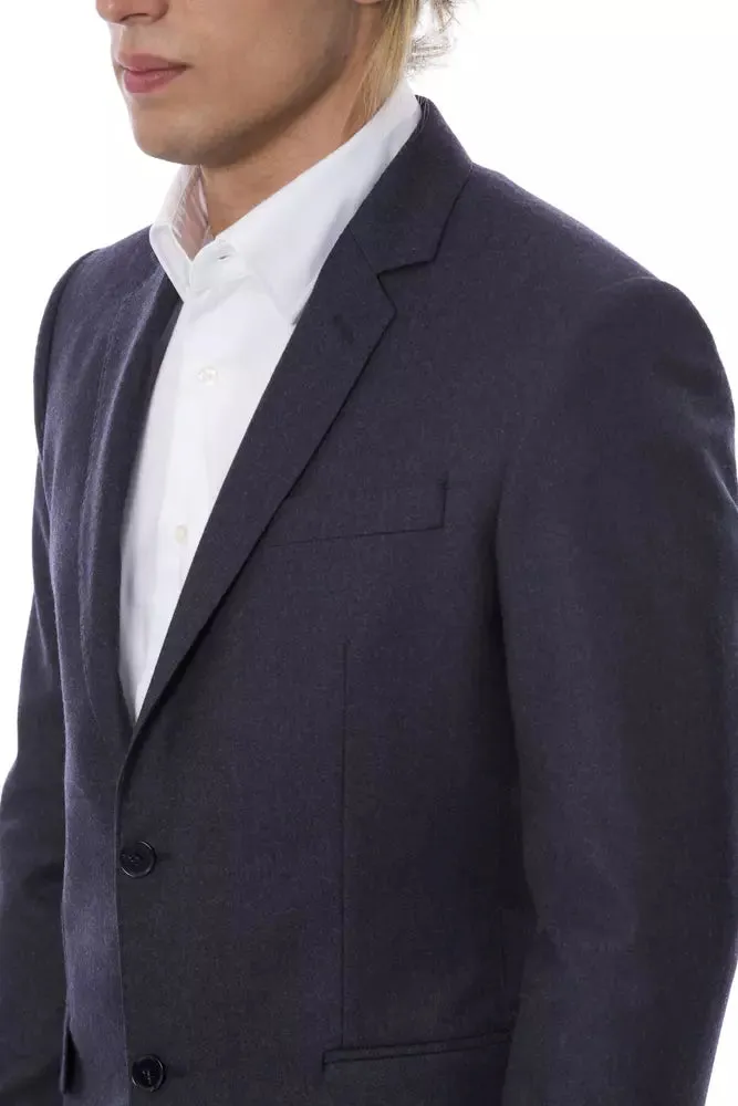Blue Wool Men Blazer sold by Louxly product image thumbnail 4