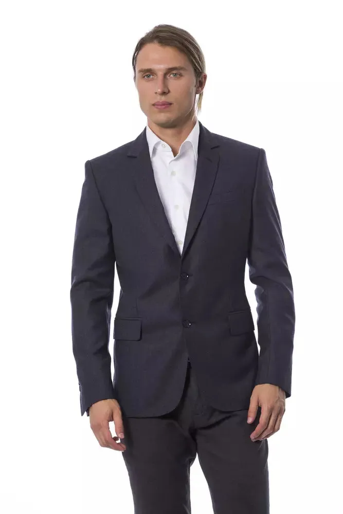 Blue Wool Men Blazer sold by Louxly