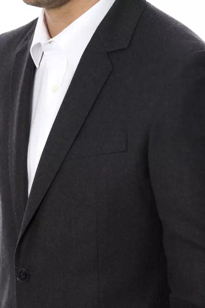 Gray Wool Mens Blazer sold by Louxly product image thumbnail 4