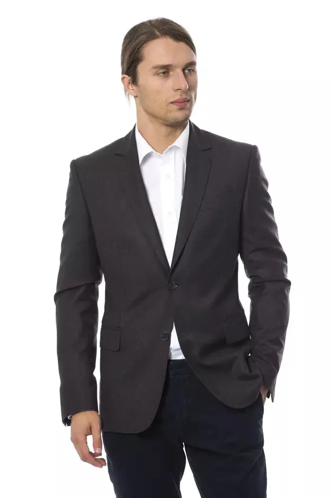 Gray Wool Mens Blazer sold by Louxly
