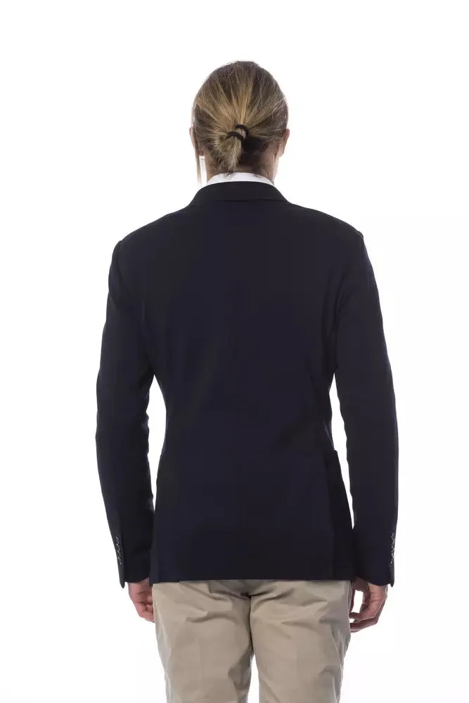 Blue Viscose Men Blazer sold by Louxly product image thumbnail 3