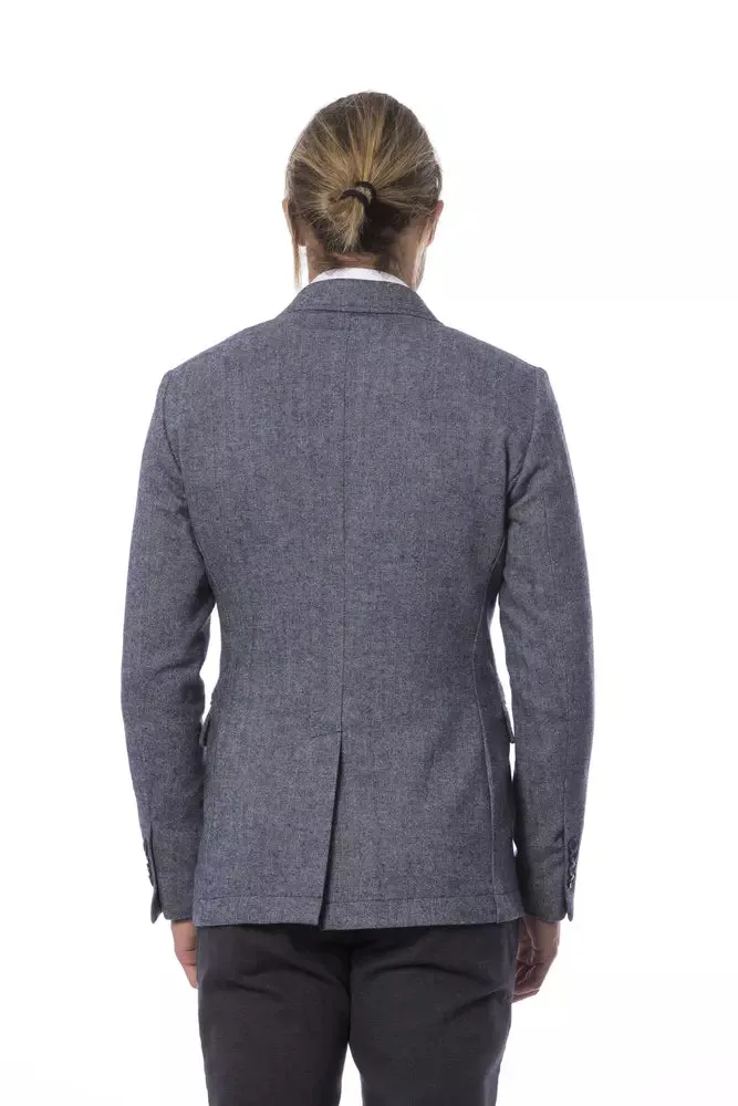 Blue Polyester Men Blazer sold by Louxly product image thumbnail 3