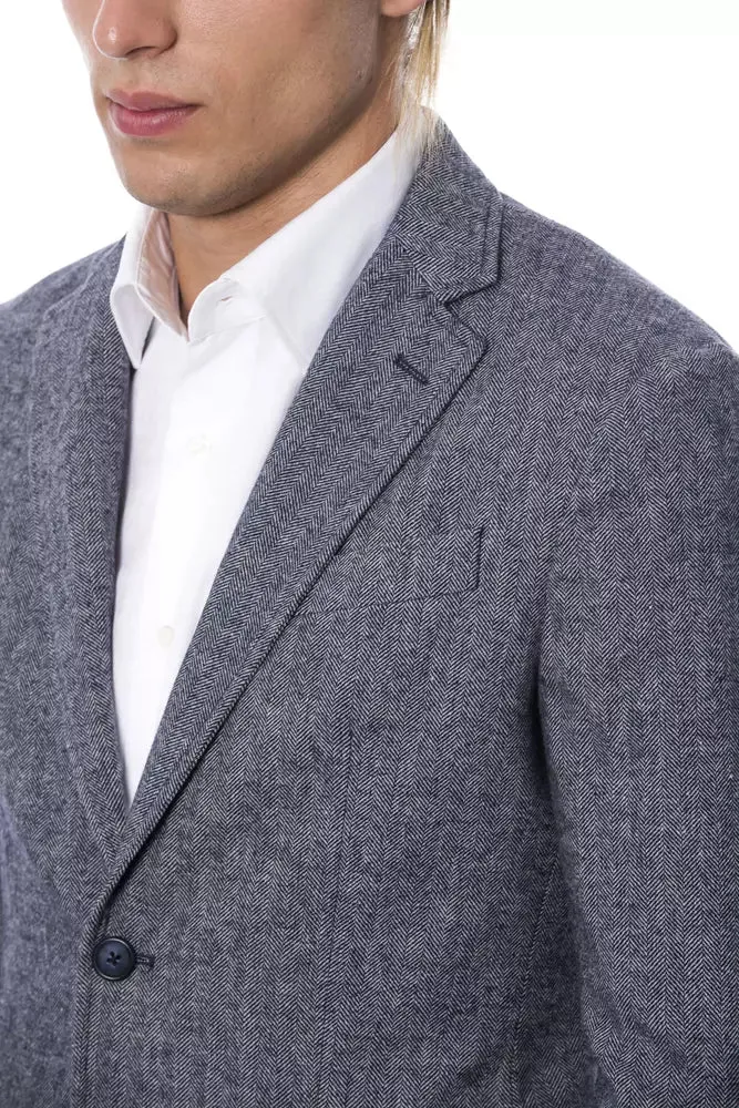 Blue Polyester Men Blazer sold by Louxly product image thumbnail 4