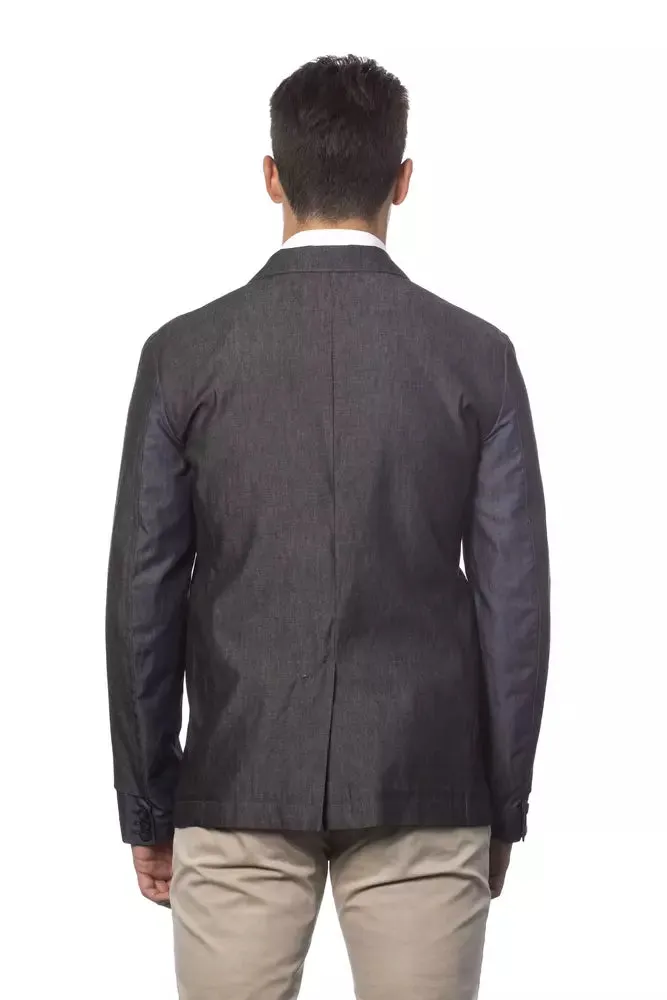 Gray Cotton Men Blazer sold by Louxly product image thumbnail 3