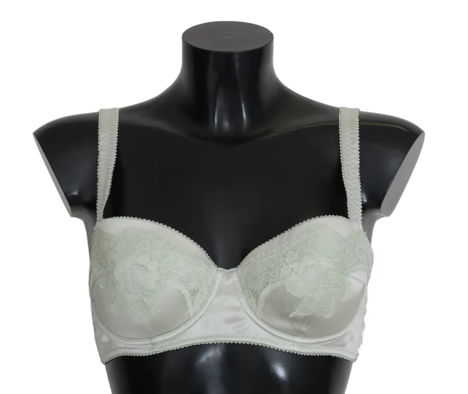 Elegant Floral Lace Silk Bra sold by Louxly