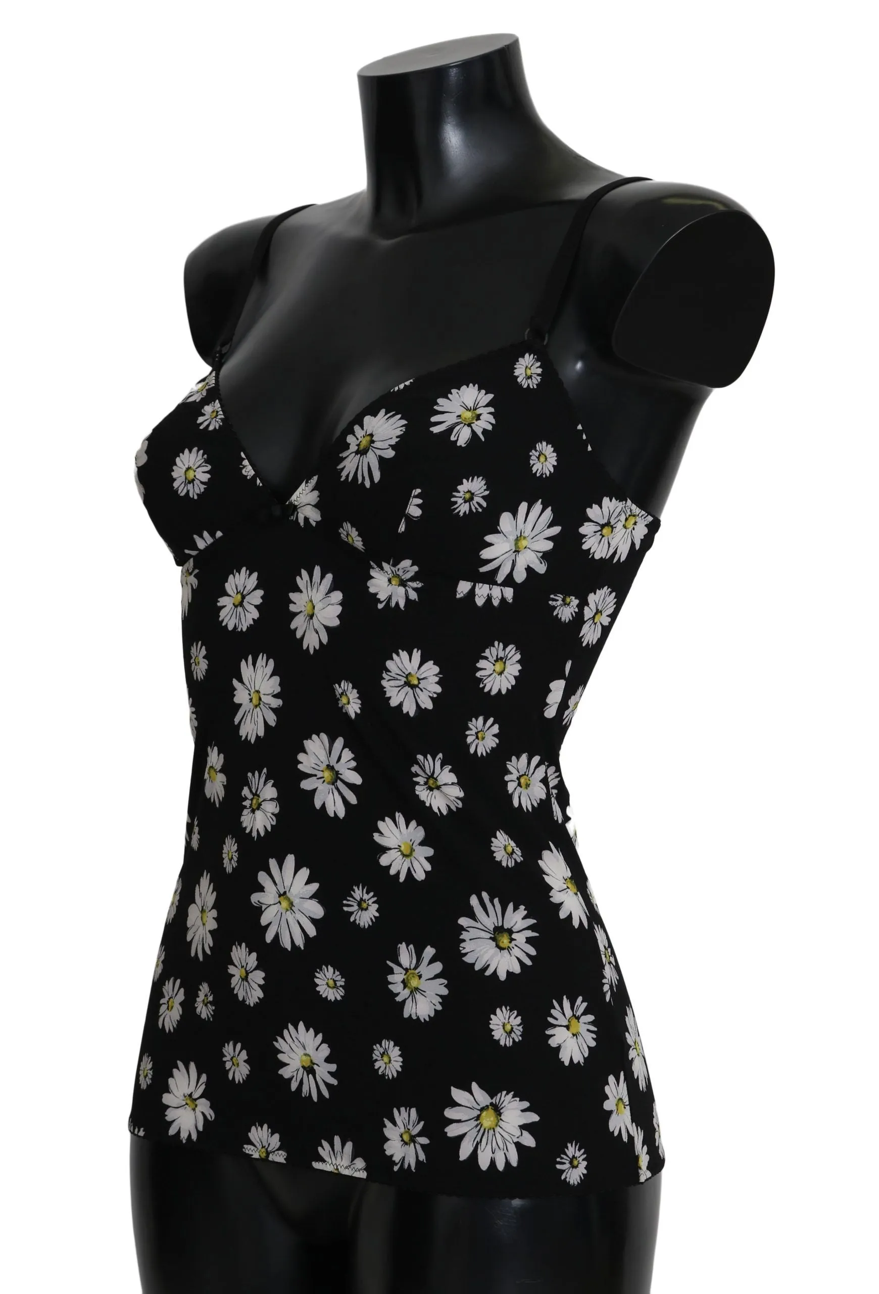Elegant Black Daisy Floral Lace Chemise Dress sold by Louxly product image thumbnail 4