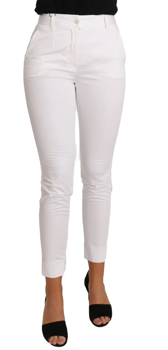 Chic White Slim Dress Pants sold by Louxly