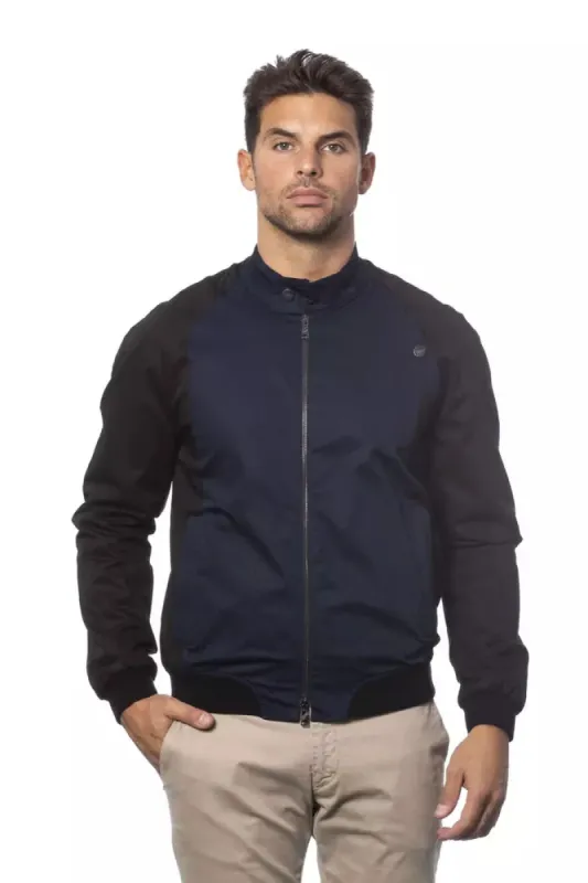 Blue Cotton Men Bomber Jacket sold by Louxly