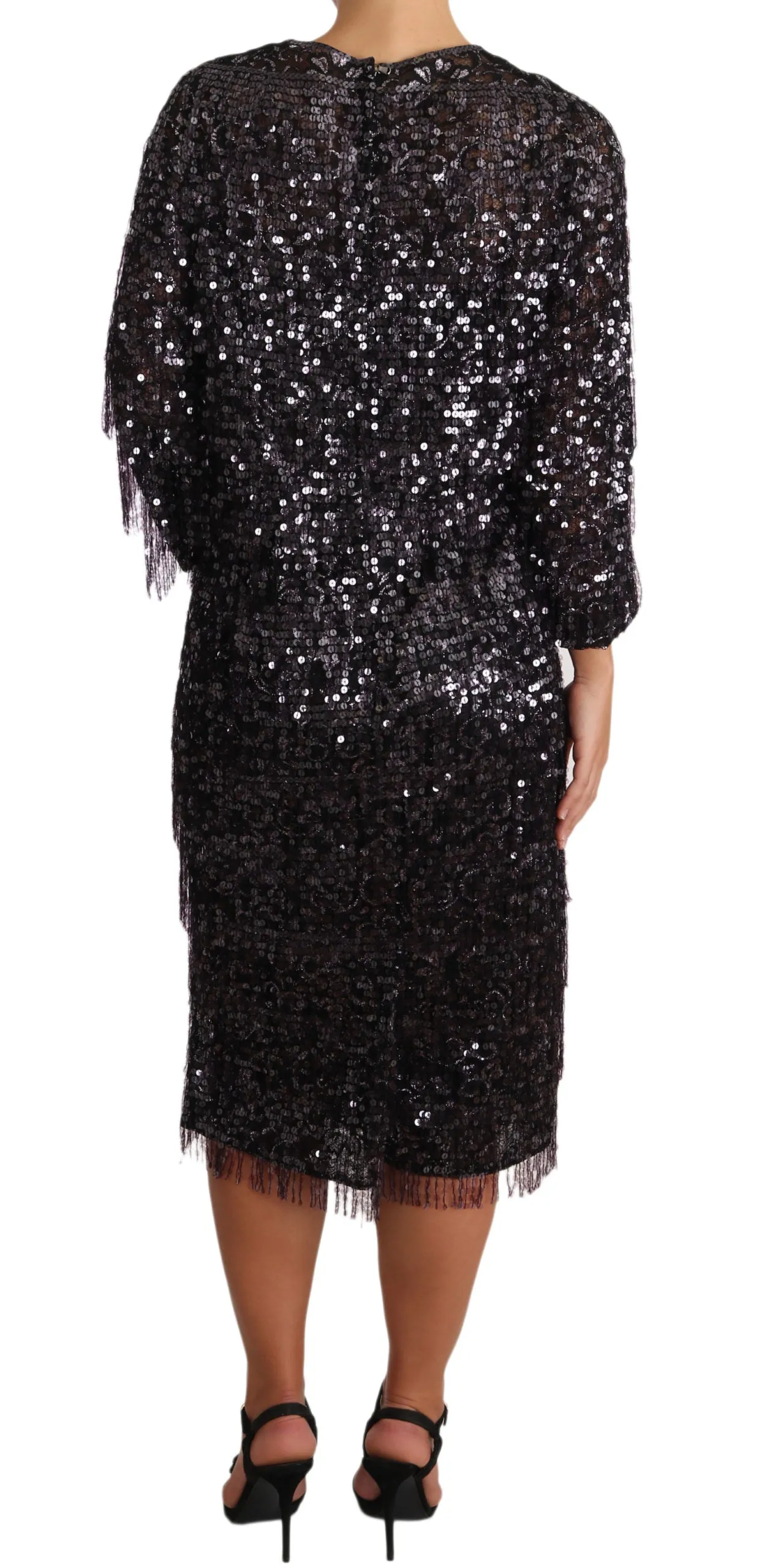 Sequined Shift Midi Dress – Timeless Elegance sold by Louxly product image thumbnail 2