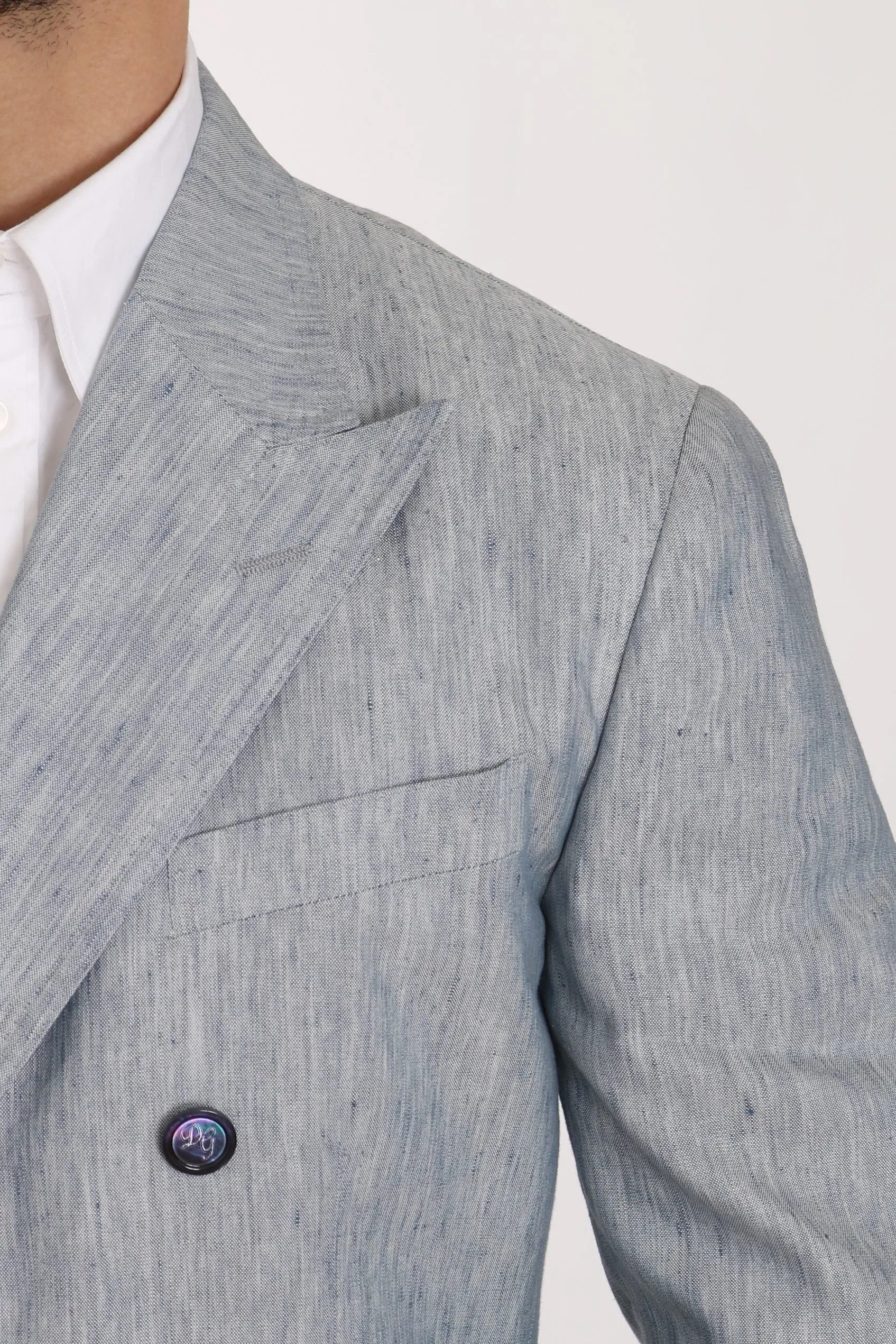 Elegant Light Blue Double Breasted Blazer sold by Louxly product image thumbnail 4