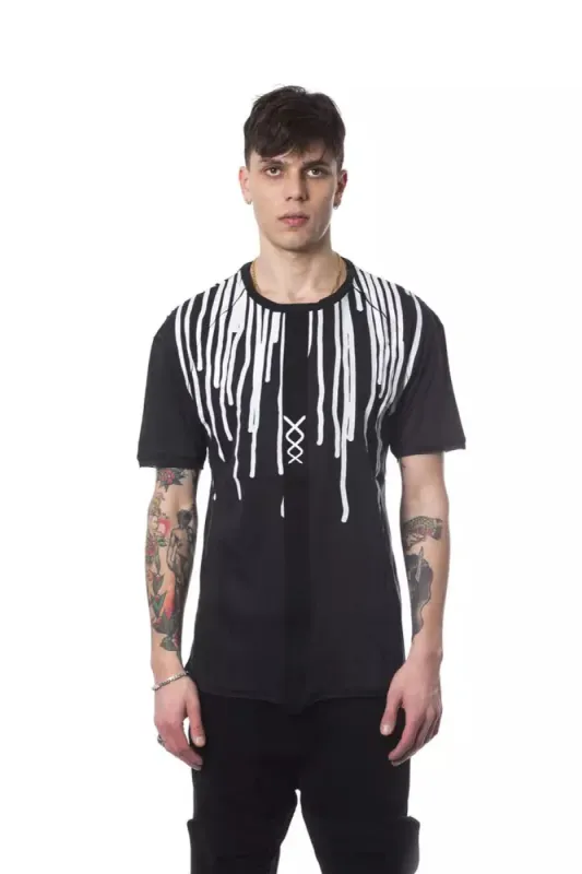 Black Cotton Men T-Shirt sold by Louxly