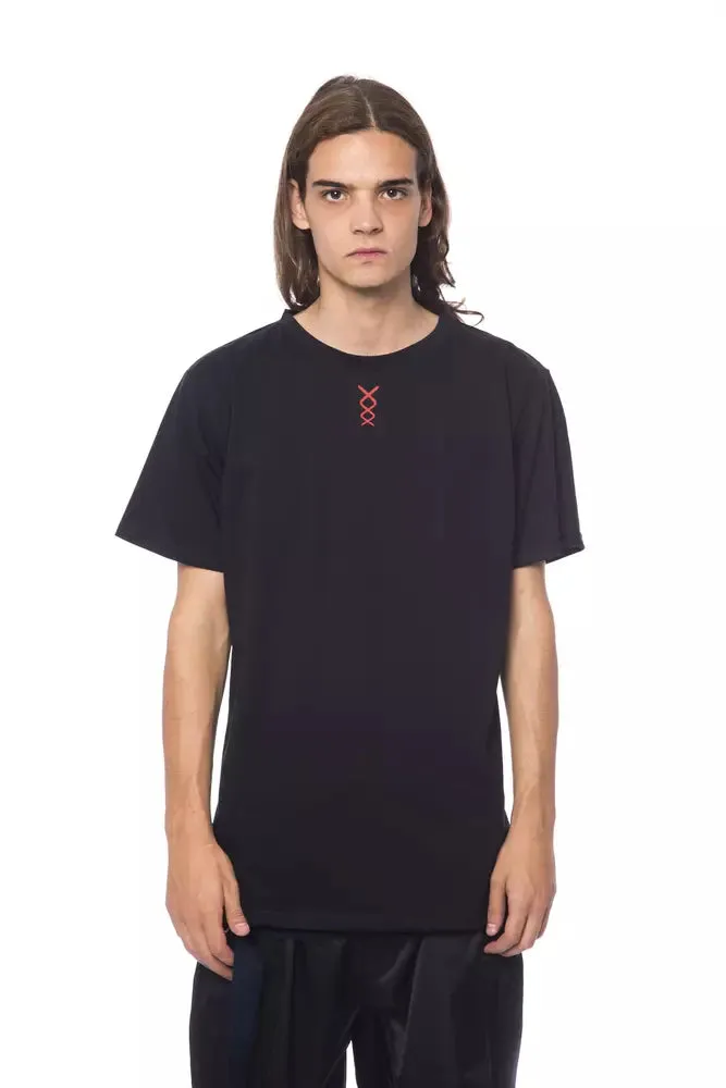 Black Cotton Men T-Shirt sold by Louxly