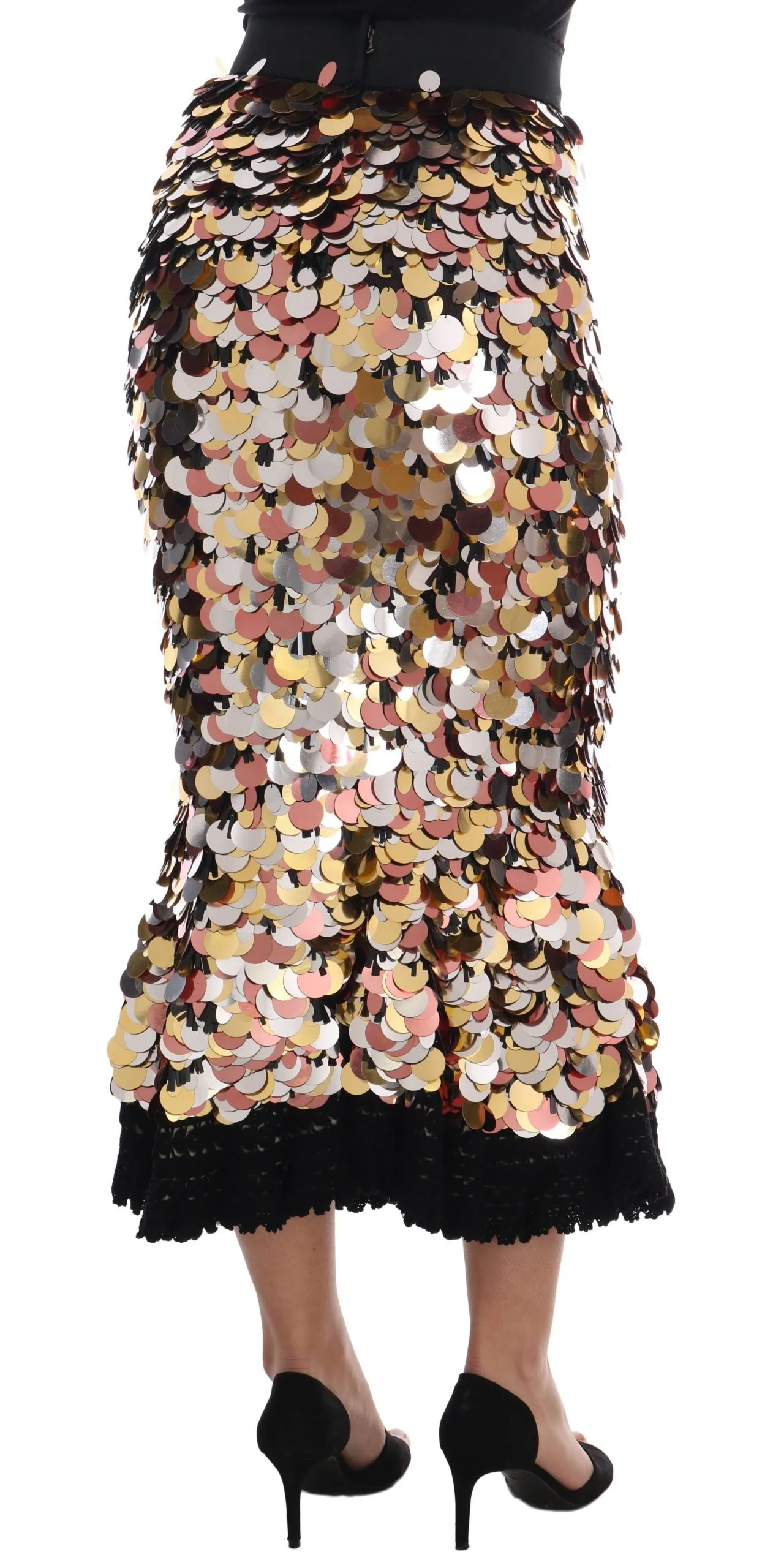 Sequin Embellished High-Waist Pencil Skirt sold by Louxly product image thumbnail 3