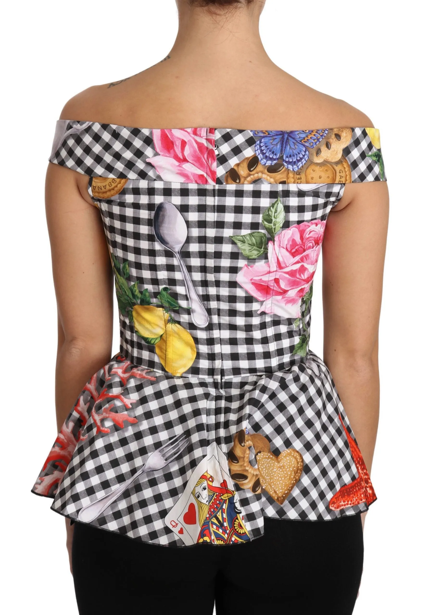 Chic Checkered Corset Top Blouse sold by Louxly product image thumbnail 2