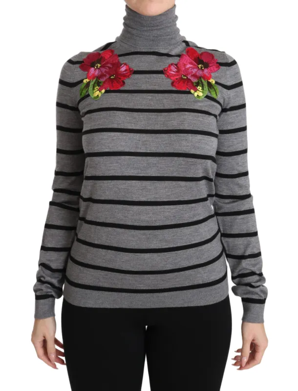 Elegant Embroidered Cashmere-Silk Sweater sold by Louxly