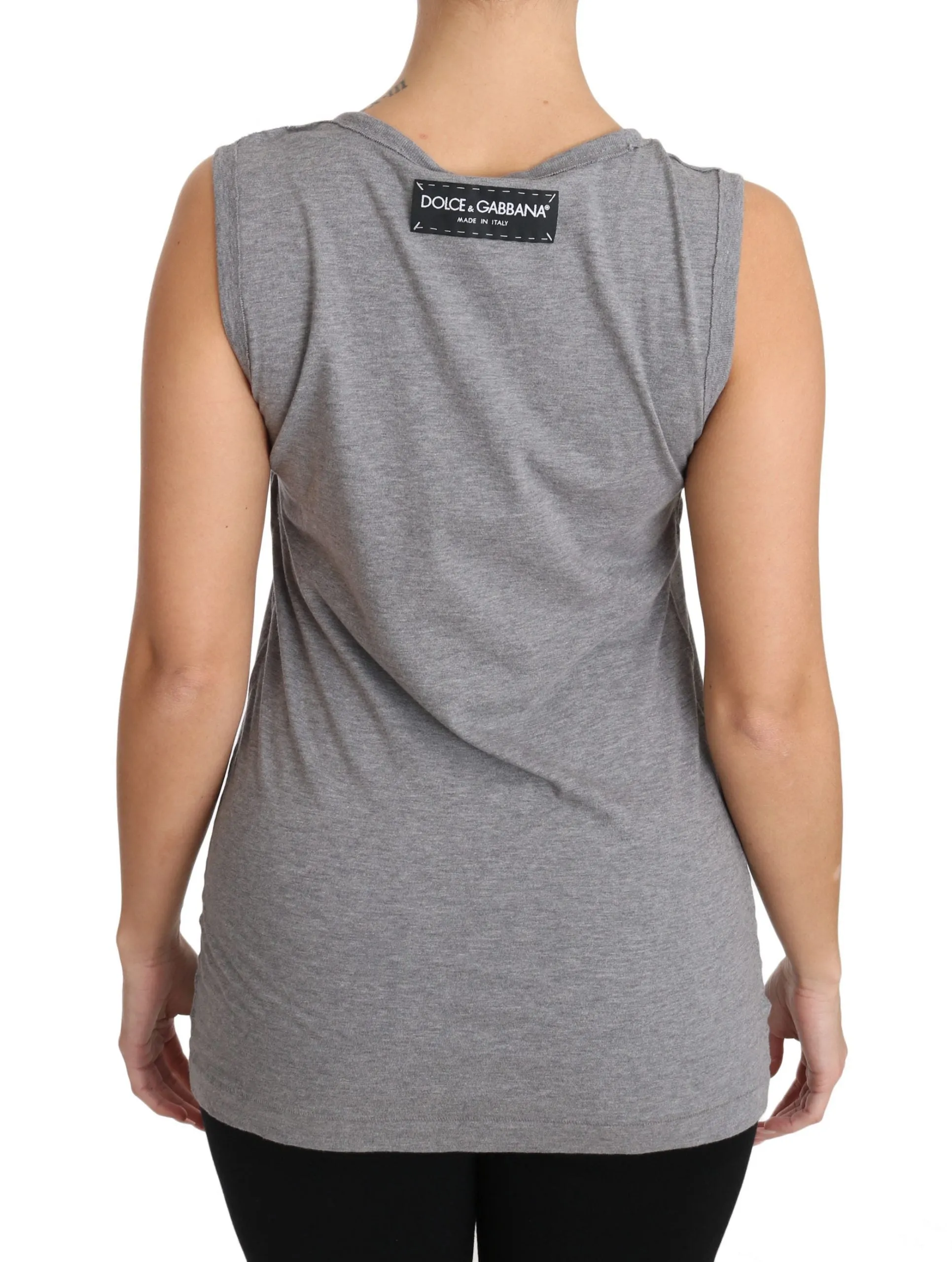 Sequined Heart Tank Top in Gray sold by Louxly product image thumbnail 3