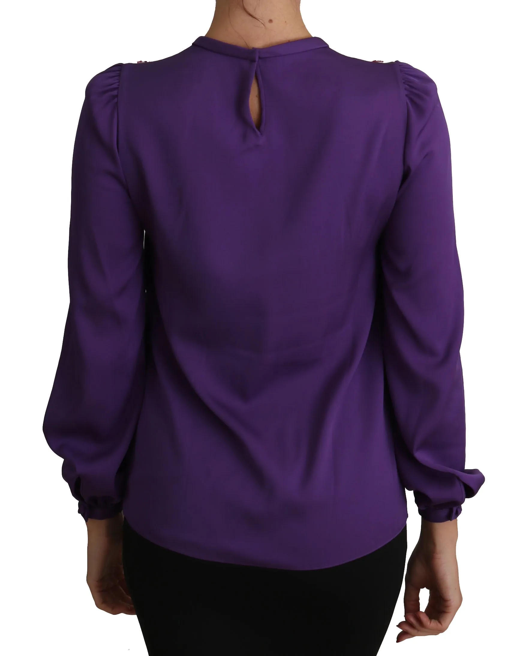 Enchanted Purple Silk Crystal Blouse sold by Louxly product image thumbnail 2