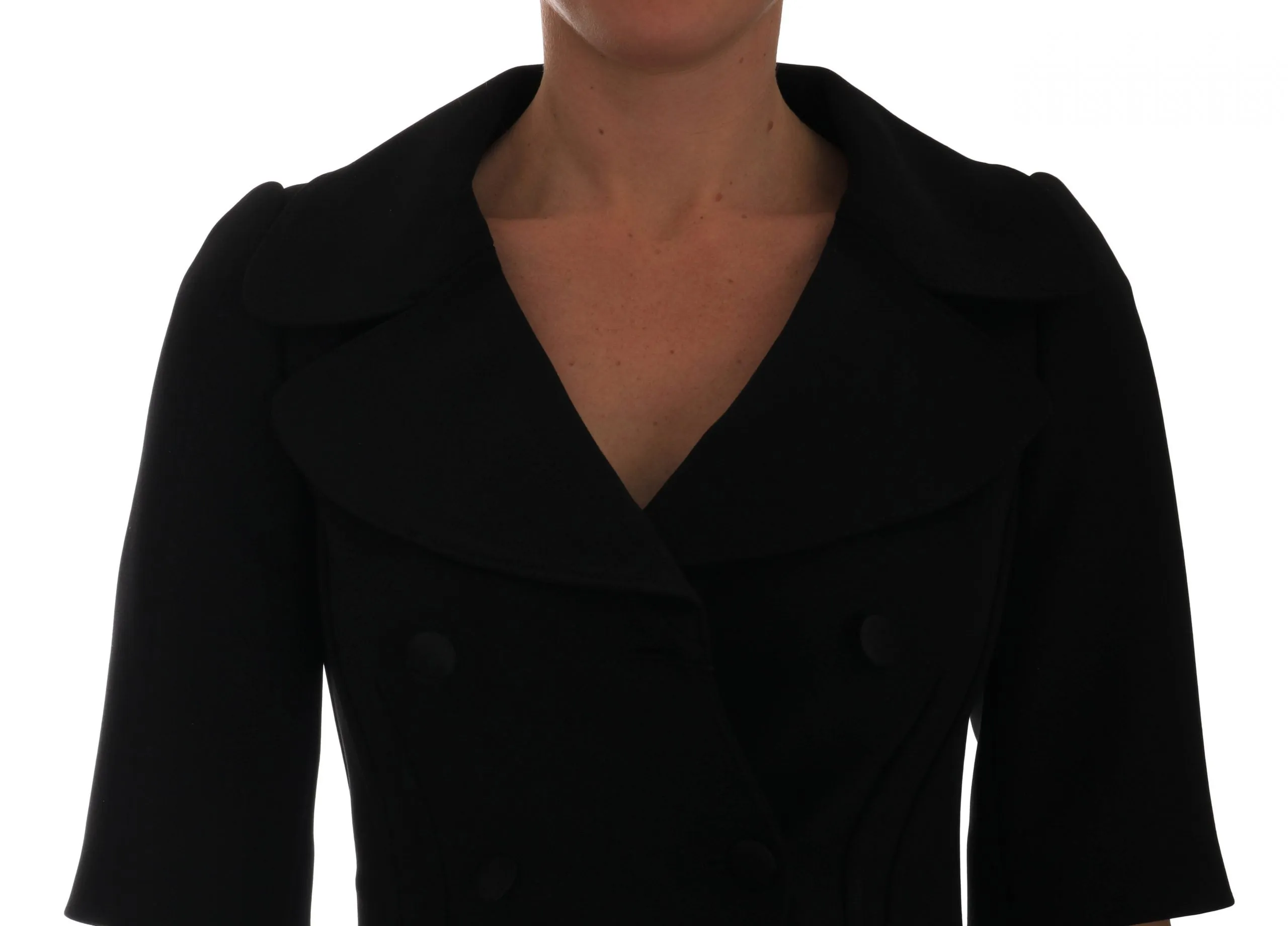 Chic Black Cropped Double Breasted Blazer sold by Louxly product image thumbnail 3