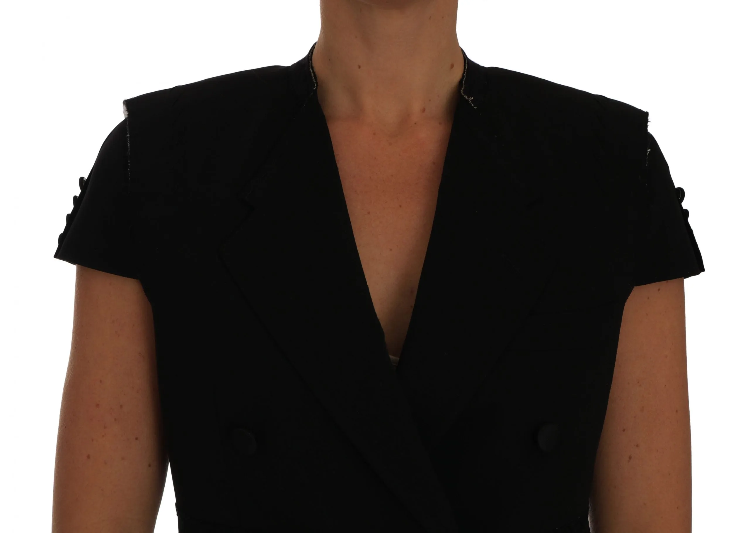Chic Black Cropped Blazer Coat sold by Louxly product image thumbnail 3