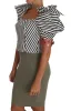 Elegant Cropped Corset Top with Crystal Buttons sold by Louxly