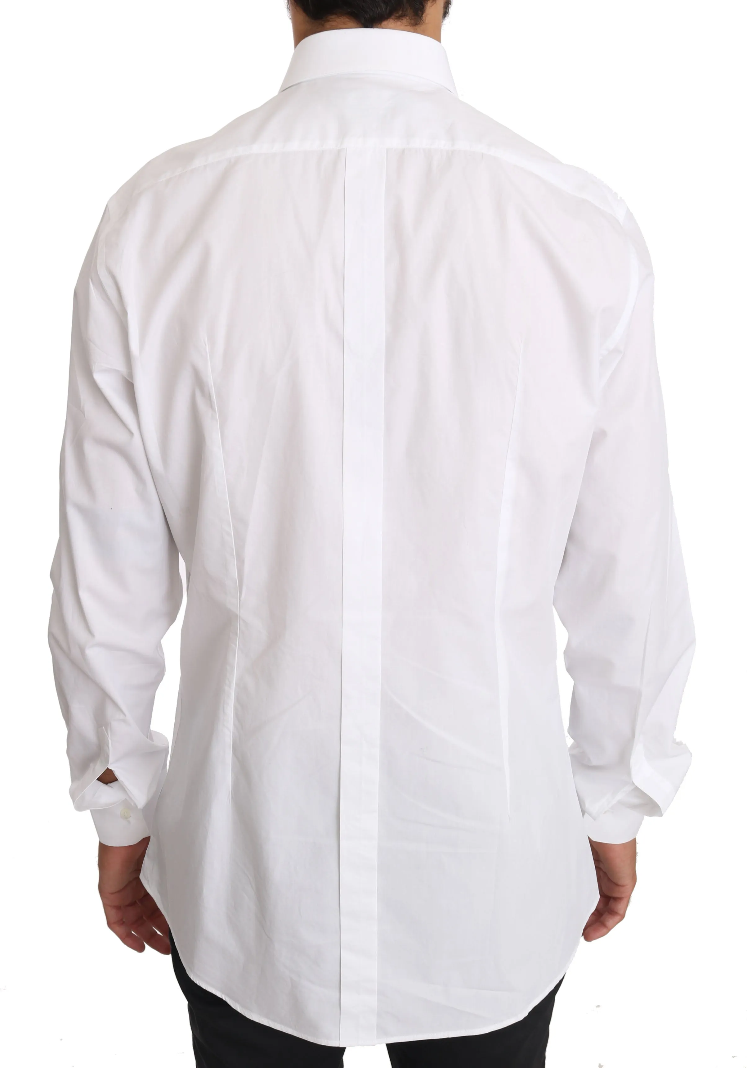 Elegant Slim Fit Dress Shirt in Pure White sold by Louxly product image thumbnail 2