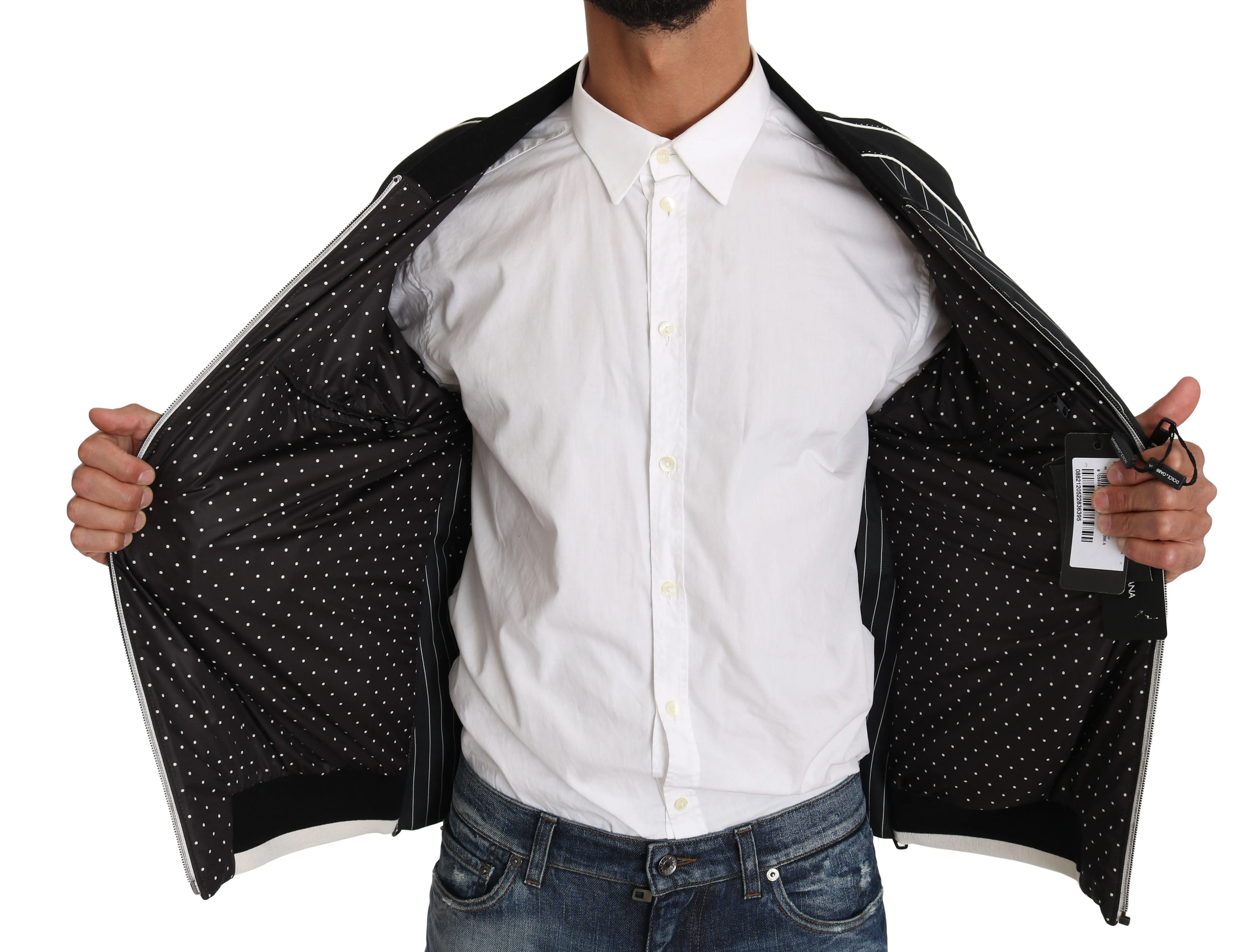 Elegant Sequined Black Bomber Jacket sold by Louxly product image thumbnail 3