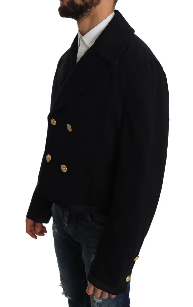 Elegant Dark Blue Trench Coat Jacket sold by Louxly product image thumbnail 2