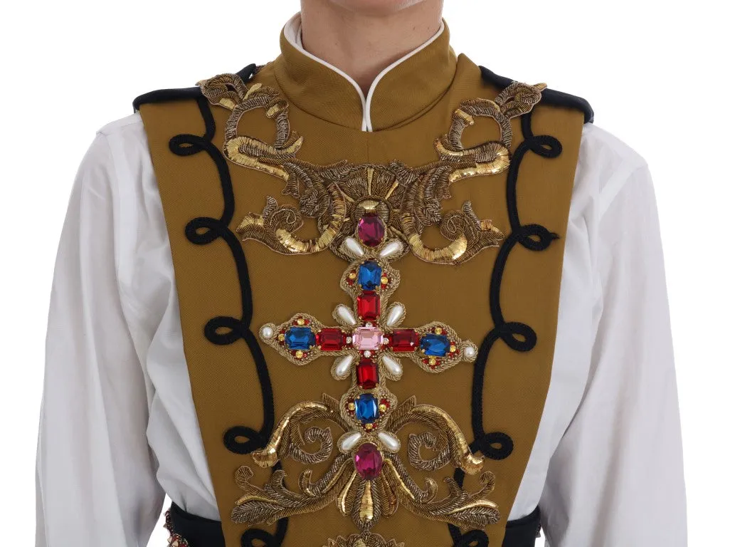 Runway Embellished Crystal Cross Vest sold by Louxly product image thumbnail 4