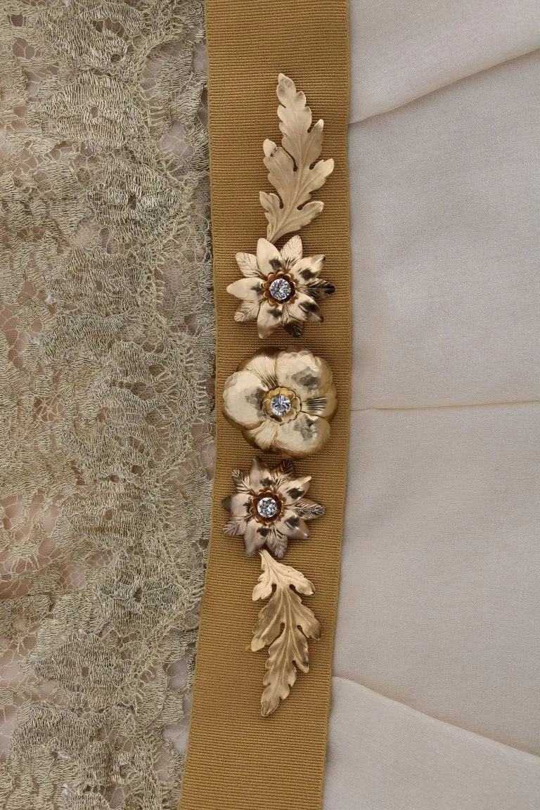 Elegant Embellished Lace & Organza Silk Dress sold by Louxly product image thumbnail 5