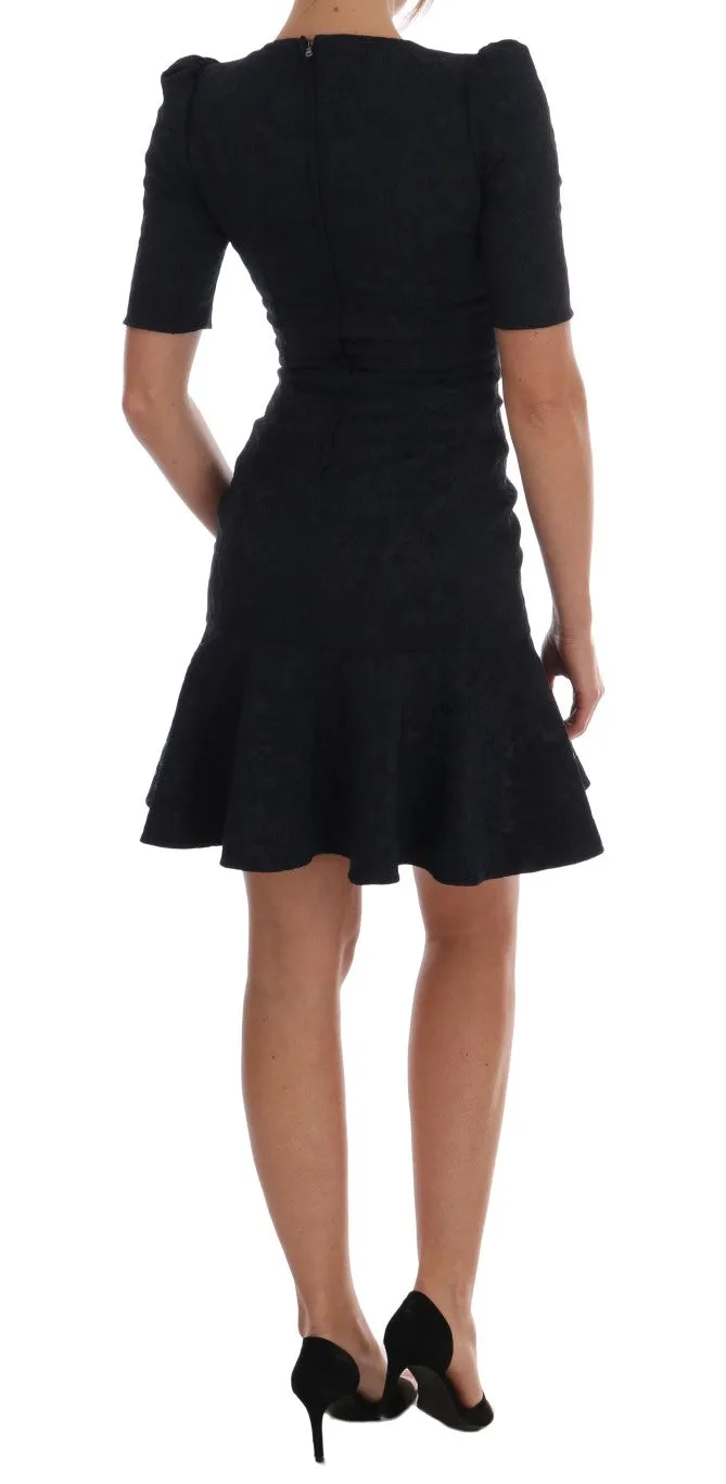 Floral Brocade Mini Flare Dress sold by Louxly product image thumbnail 3
