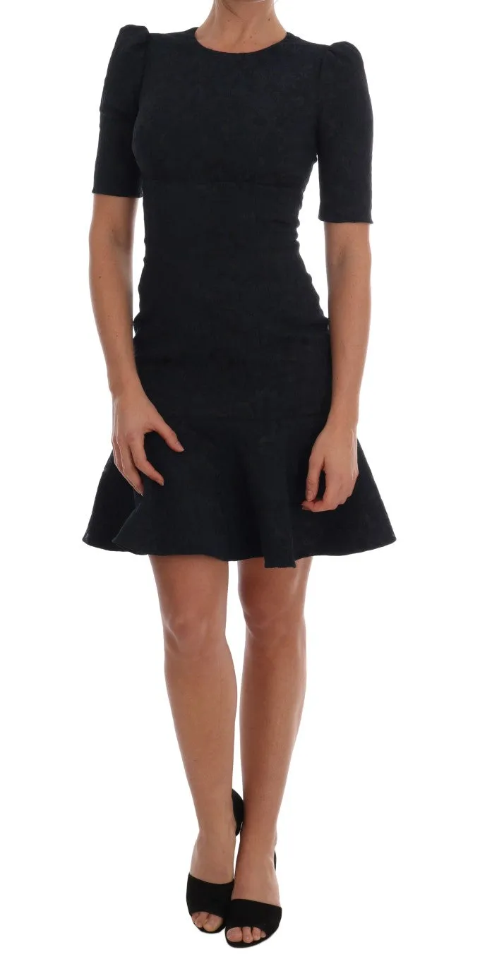 Floral Brocade Mini Flare Dress sold by Louxly