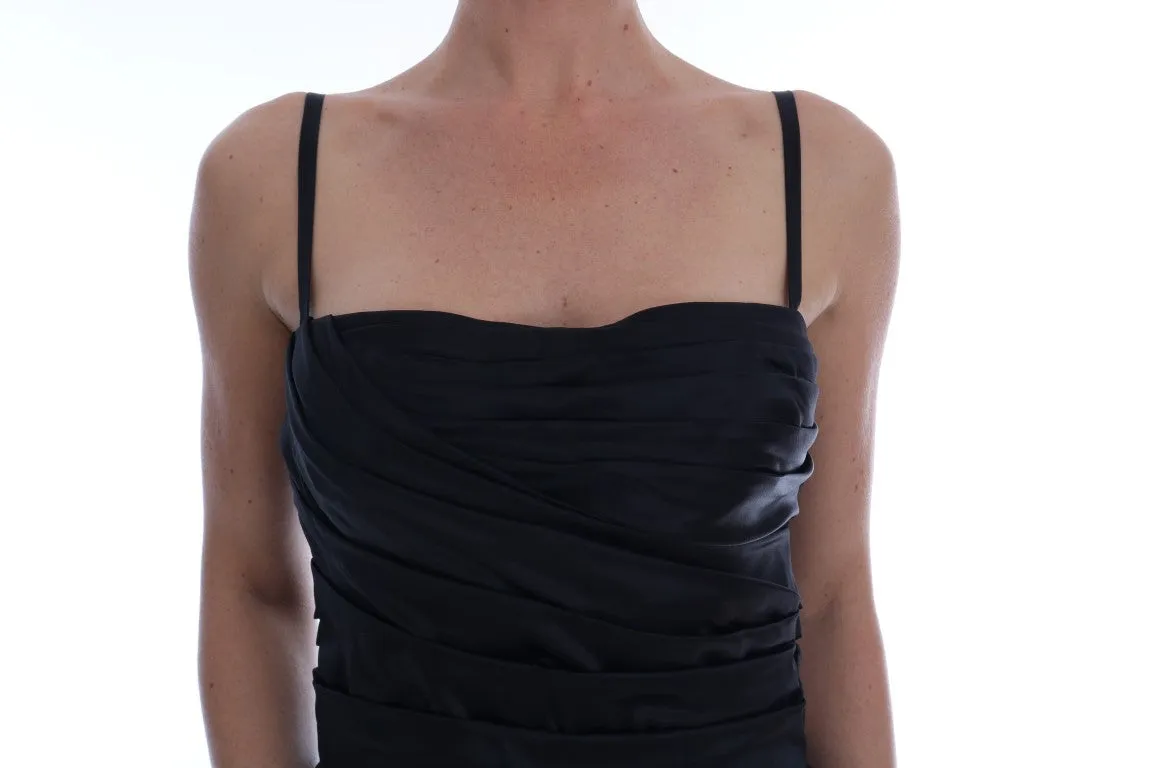 Elegant Silk Stretch Bustier Midi Dress sold by Louxly product image thumbnail 4