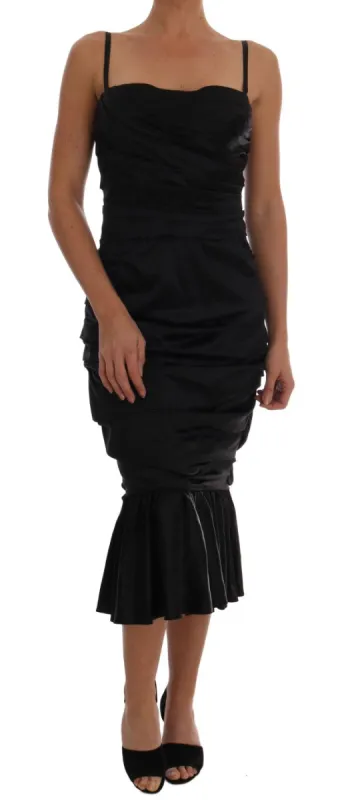 Elegant Silk Stretch Bustier Midi Dress sold by Louxly