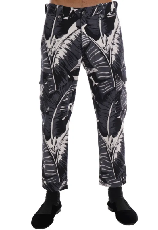 Elegant Capri Casual Pants in Banana Leaf Print sold by Louxly